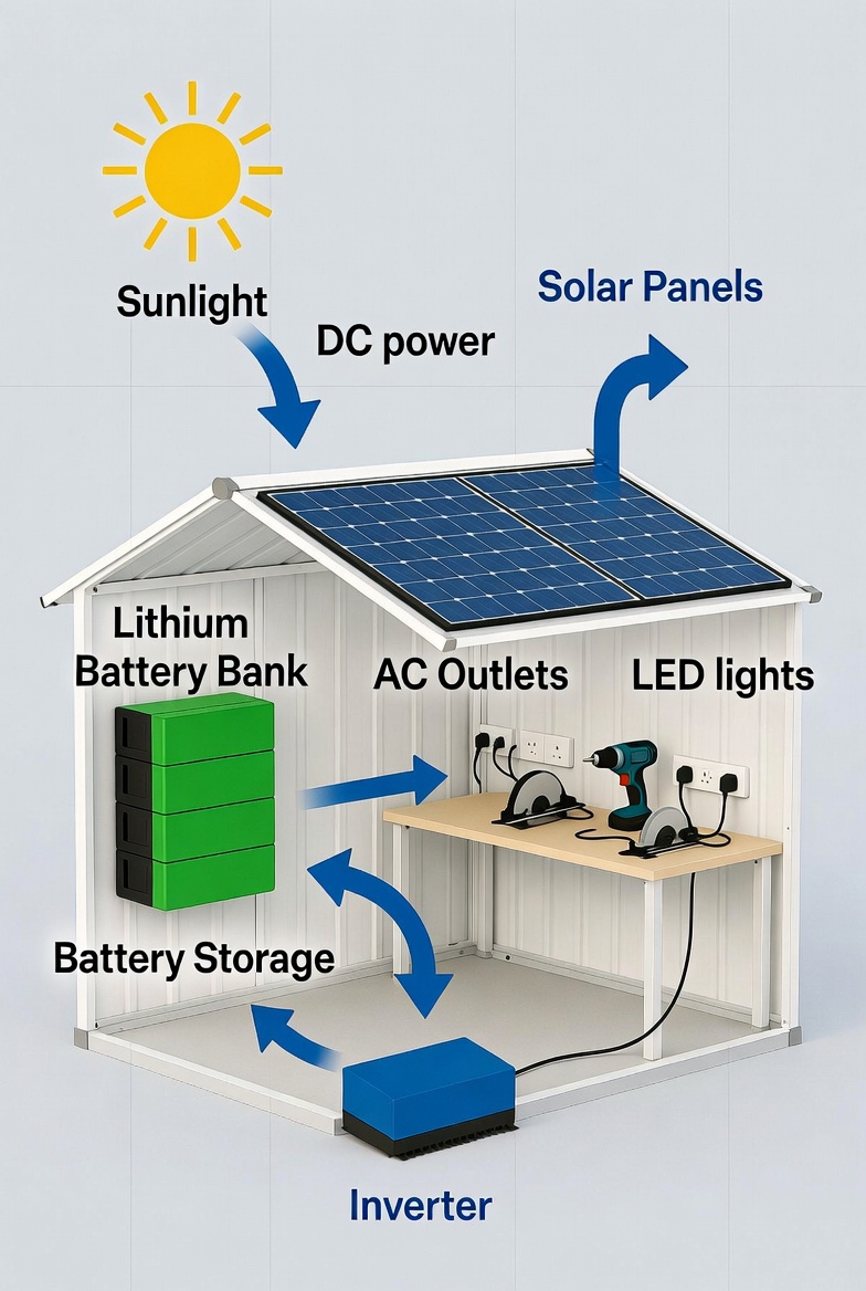 Solar Shed Cutaway